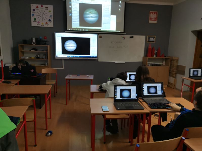 fot. Łukasz Kołodziejski, Dobrzyń nad WisłąSala szkolna, zajęcia z astronomii